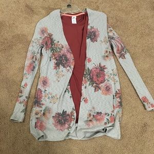 Floral Cardigan And tank
